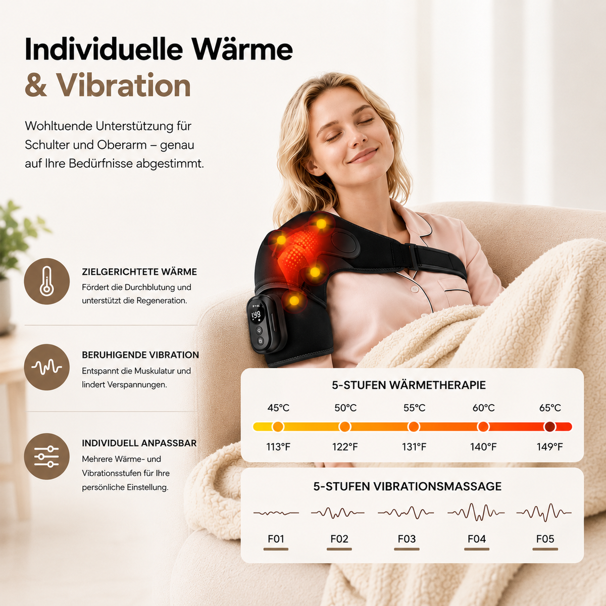 Nuvia Wärme-Vibrations-Schulterband